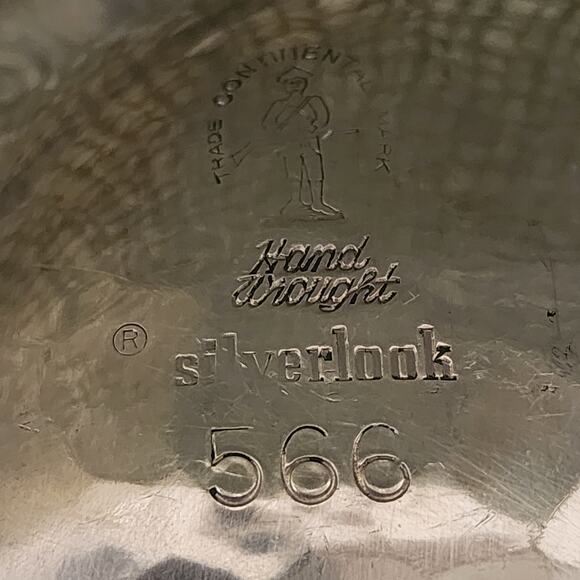 Continental Silverlook Hand Wrought Aluminum Tray #566 Floral Mid Century - Picture 2 of 6